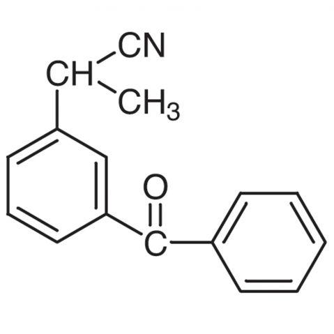 2-(3-Benzoylphenyl)propionitrile التركيب الكيميائي