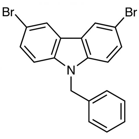 9-Benzyl-3,6-dibromocarbazole 化学構造