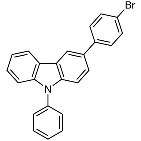 3-(4-Bromophenyl)-9-phenylcarbazole 化学構造