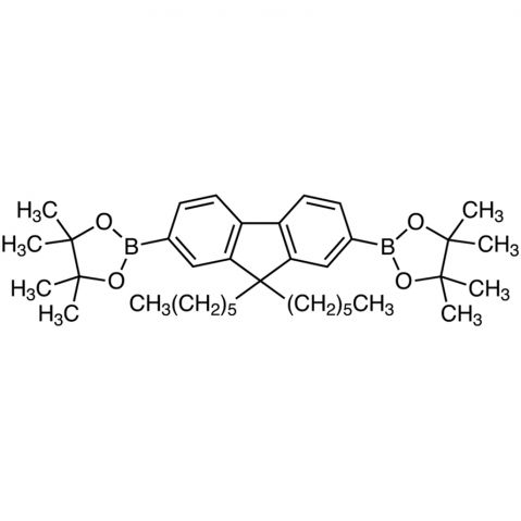 2,7-Bis(4,4,5,5-tetramethyl-1,3,2-dioxaborolan-2-yl)-9,9-dihexylfluorene Chemical Structure