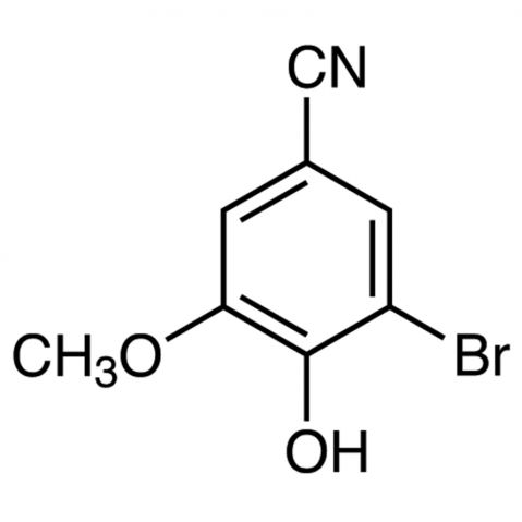 3-Bromo-4-hydroxy-5-methoxybenzonitrile Chemische Struktur