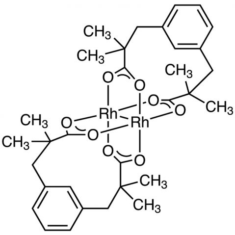 Bis[rhodium(α,α,α',α'-tetramethyl-1,3-benzenedipropionic Acid)] Chemical Structure