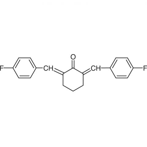 2,6-Bis(4-fluorobenzylidene)cyclohexanone Chemical Structure