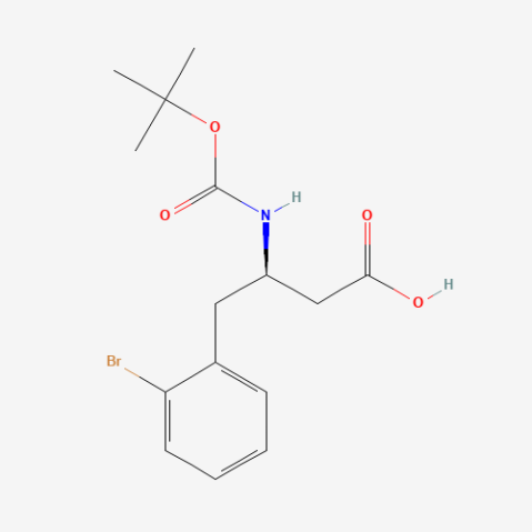 Boc-2-bromo-D-beta-homophenylalanine Chemical Structure