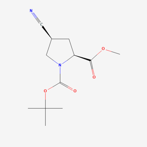 cis-N-Boc-4-cyano-L-proline methyl ester التركيب الكيميائي