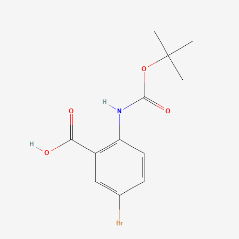 Boc-2-amino-5-bromobenzoic acid 化学構造