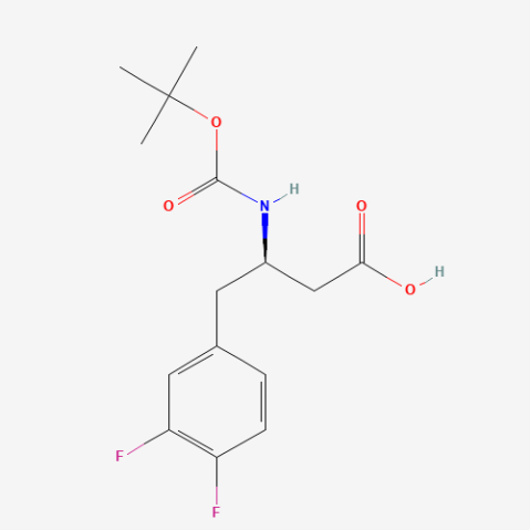 Boc-3,4-difluoro-D-beta-homophenylalanine Chemical Structure