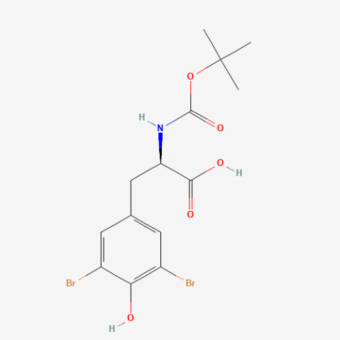 Boc-3,5-dibromo-D-tyrosine Chemical Structure