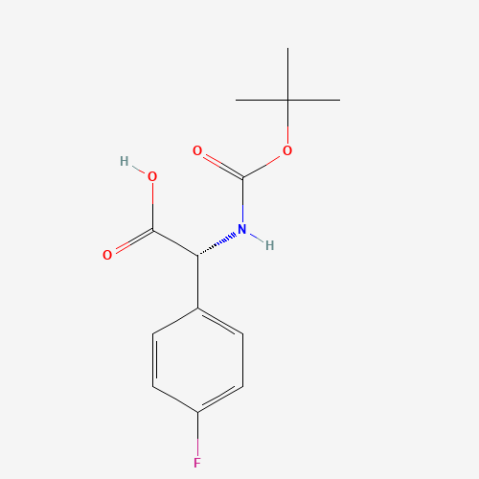 Boc-4-fluoro-D-phenylglycine Chemische Struktur