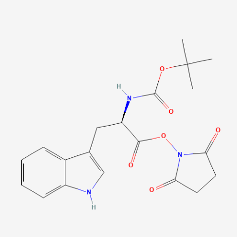 Boc-D-tryptophan N-hydroxysuccinimide ester Chemische Struktur