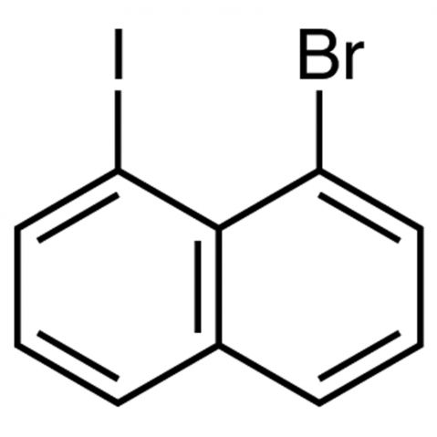 1-Bromo-8-iodonaphthalene 化学構造