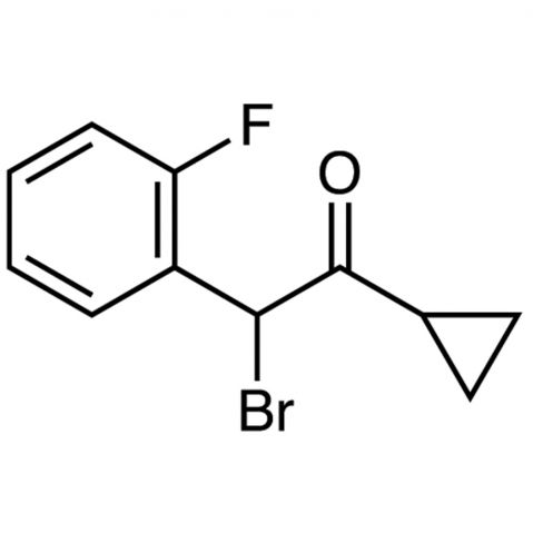 2-Bromo-2-(2-fluorophenyl)-1-cyclopropylethanone Chemical Structure