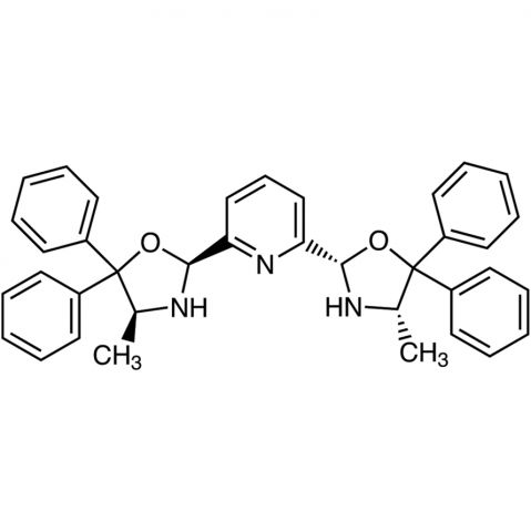 2,6-Bis[(2S,4S)-4-methyl-5,5-diphenyloxazolidin-2-yl]pyridine 化学構造