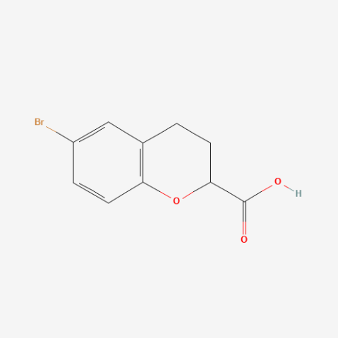 6-Bromochroman-2-carboxylic acid Chemische Struktur