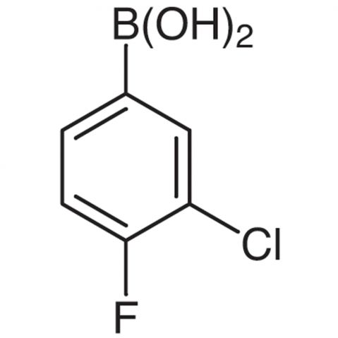 3-Chloro-4-fluorophenylboronic Acid (contains varying amounts of Anhydride) التركيب الكيميائي