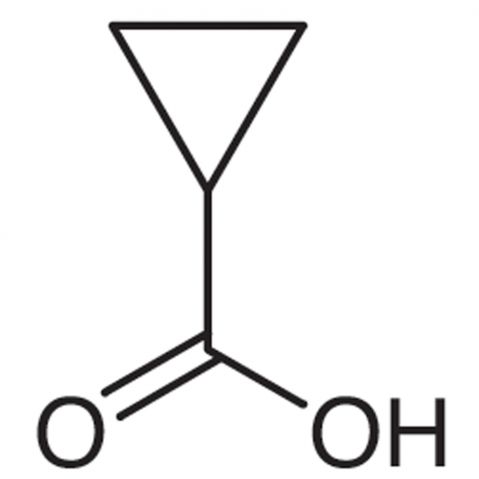 Cyclopropanecarboxylic acid Chemische Struktur