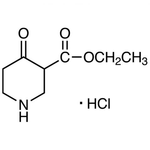 3-Carbethoxy-4-piperidone hydrochloride 化学構造