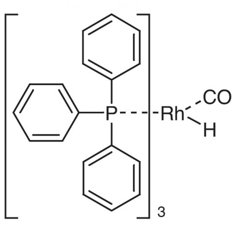 Carbonyltris(triphenylphosphine)rhodium(I)hydride Chemische Struktur