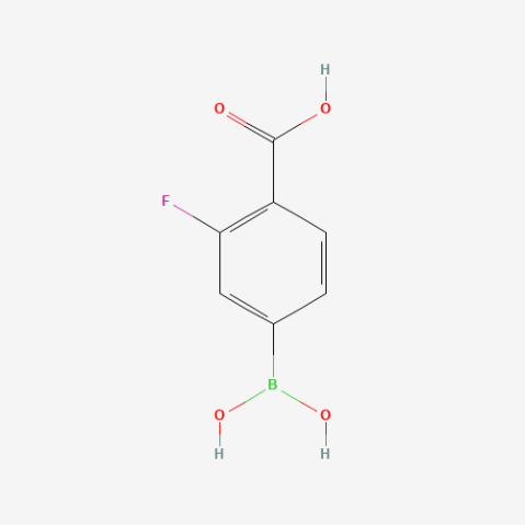 4-Carboxy-3-fluorophenylboronic acid 化学構造