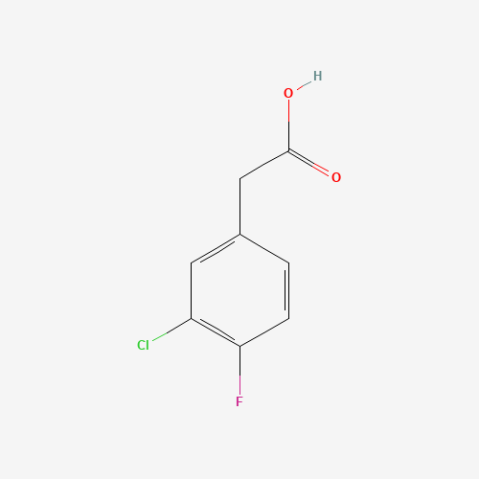 3-Chloro-4-fluorophenylacetic acid Chemical Structure