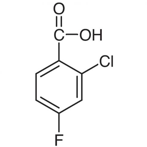 2-Chloro-4-fluorobenzoic Acid Chemische Struktur