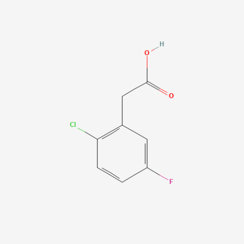 2-Chloro-5-fluorophenylacetic acid 化学構造