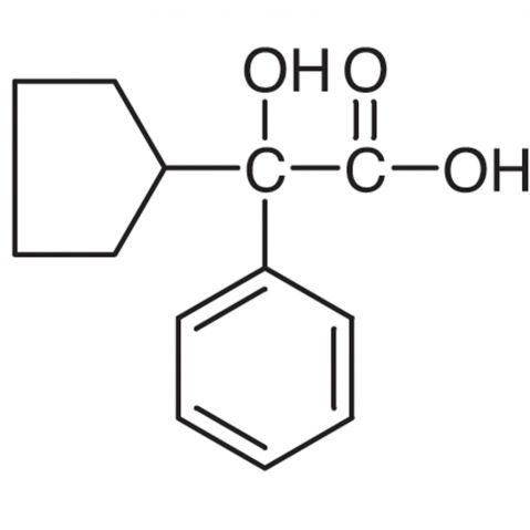 α-Cyclopentylmandelic acid التركيب الكيميائي