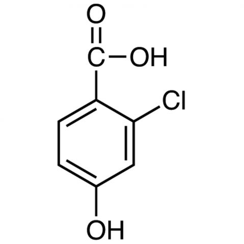 2-Chloro-4-hydroxybenzoic Acid Hydrate 化学構造