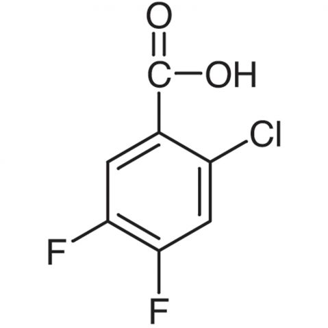 2-Chloro-4,5-difluorobenzoic Acid 化学構造