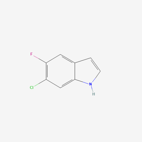 6-Chloro-5-fluoroindole التركيب الكيميائي