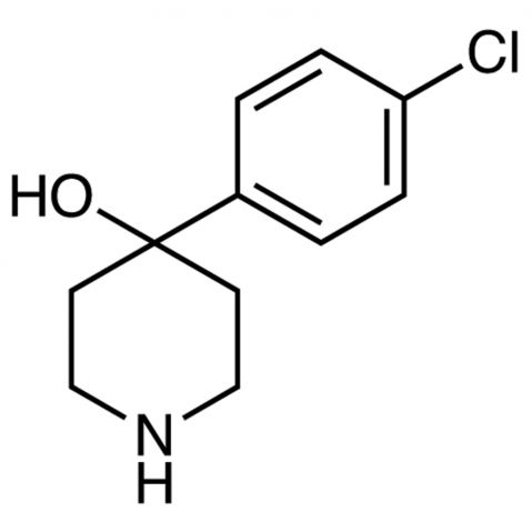 4-(4-Chlorophenyl)-4-hydroxypiperidine 化学構造