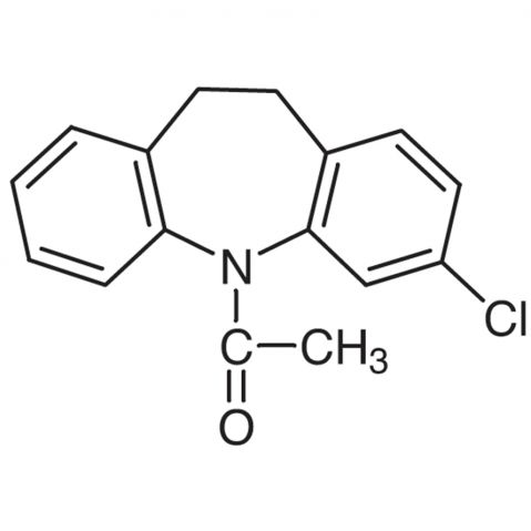 5-Acetyl-3-chloro-10,11-dihydrodibenzo[b,f]azepine 化学構造