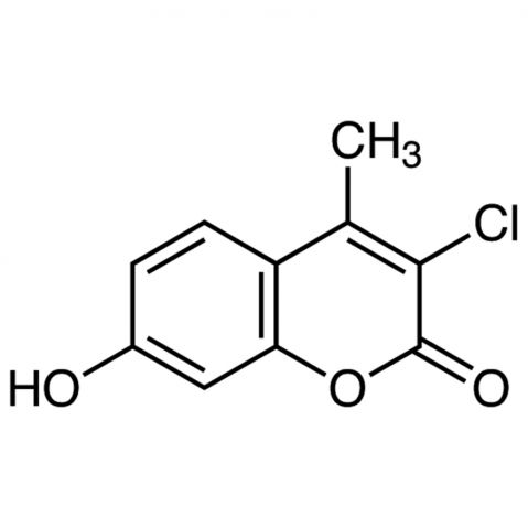 3-Chloro-7-hydroxy-4-methylcoumarin Chemische Struktur