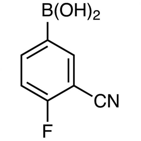 3-Cyano-4-fluorophenylboronic Acid (contains varying amounts of Anhydride) التركيب الكيميائي