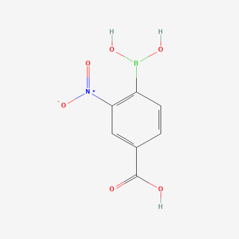 4-Carboxy-2-nitrobenzeneboronic acid (contains varying amounts of Anhydride) Chemical Structure