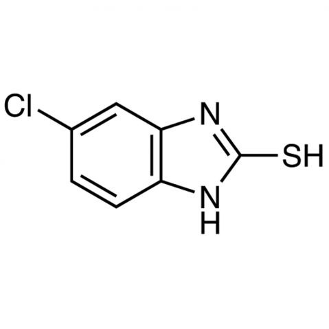 5-Chloro-2-mercaptobenzimidazole 化学構造