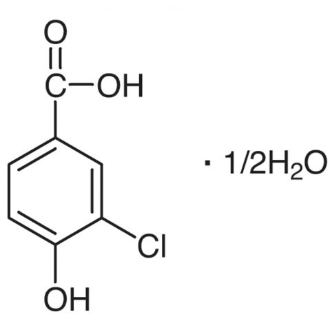 3-Chloro-4-hydroxybenzoic Acid Hemihydrate Chemical Structure