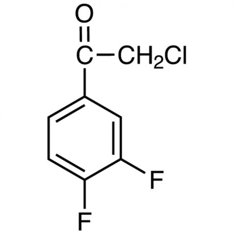 2-Chloro-3',4'-difluoroacetophenone التركيب الكيميائي