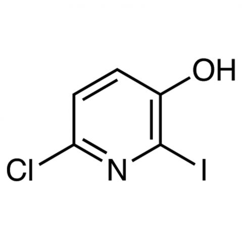 6-Chloro-2-iodo-3-hydroxypyridine Chemische Struktur