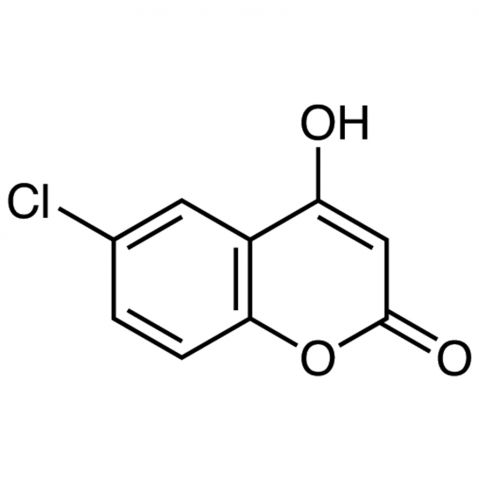 6-Chloro-4-hydroxycoumarin التركيب الكيميائي