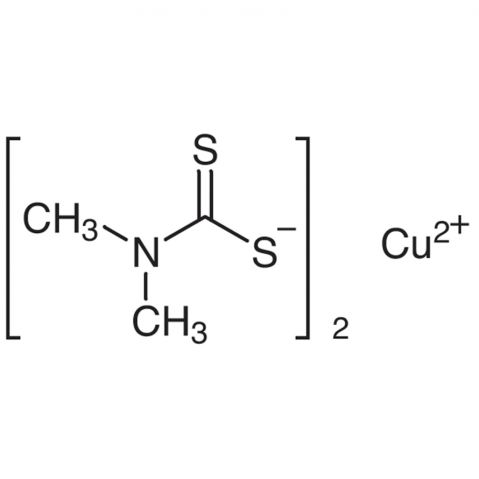 Copper(II) Dimethyldithiocarbamate Chemical Structure