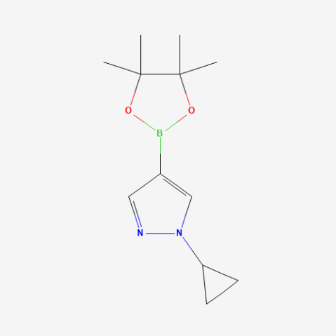 1-Cyclopropyl-4-(4,4,5,5-tetramethyl-1,3,2-dioxaborolan-2-yl)-1H-pyrazole Chemische Struktur