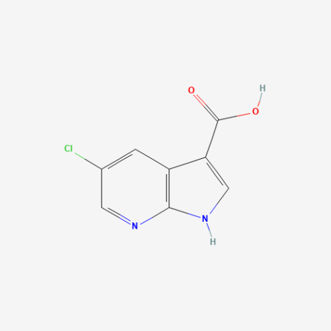 5-Chloro-1H-pyrrolo[2,3-b]pyridine-3-carboxylic acid التركيب الكيميائي