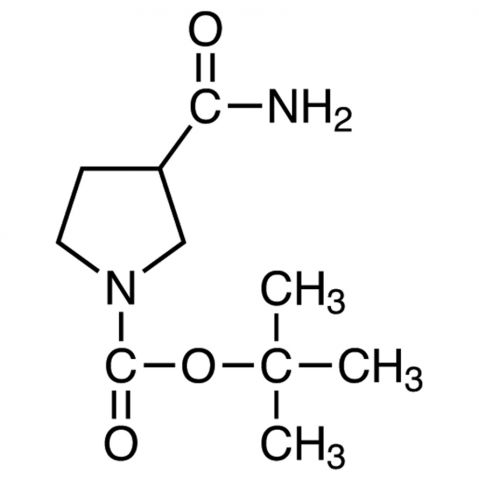 1-Boc-pyrrolidine-3-carboxamide التركيب الكيميائي