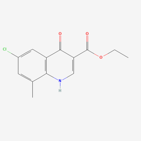 6-Chloro-4-hydroxy-8-methylquinoline-3-carboxylic acid ethyl ester Chemical Structure