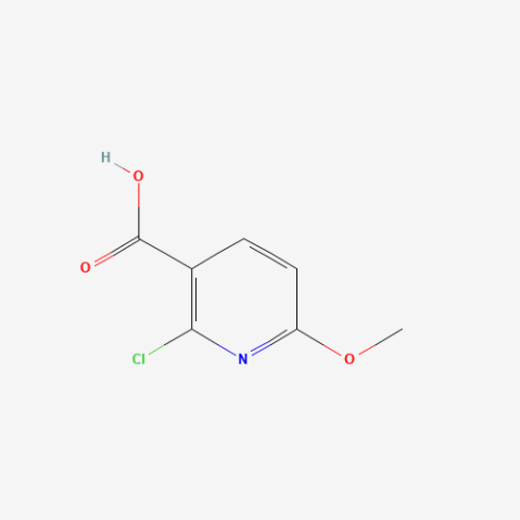 2-Chloro-6-methoxynicotinic acid Chemische Struktur