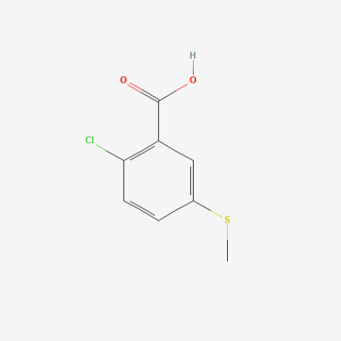 2-Chloro-5-(methylthio)benzoic acid Chemische Struktur