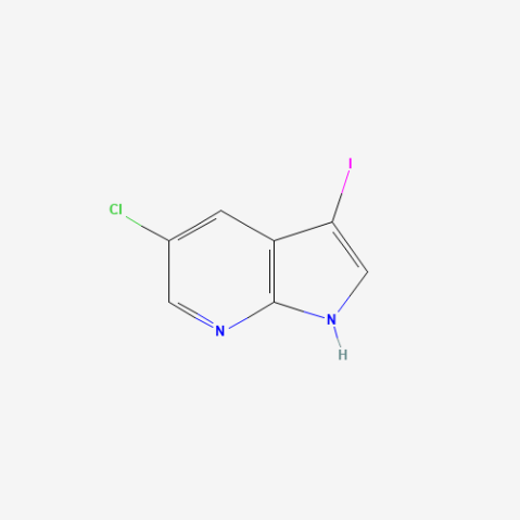 5-chloro-3-iodo-1H-pyrrolo[2,3-b]pyridine Chemical Structure