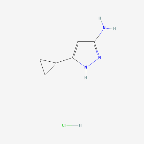 3-Cyclopropyl-1H-pyrazol-5-amine hydrochloride Chemische Struktur