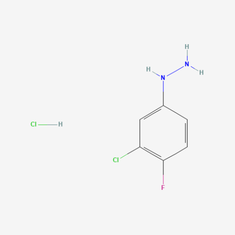 3-Chloro-4-fluorophenylhydrazine, HCl Chemical Structure